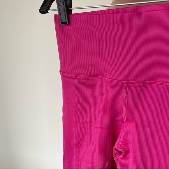 Athleta Hot Pink Aurora Seamless Ribbed High Rise Tight Leggings 533472 EUC XS - Picture 7 of 11